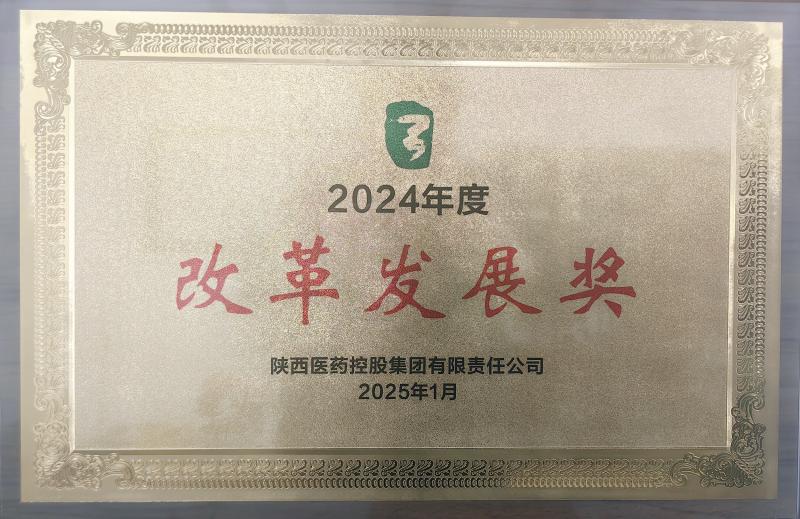 喜報(bào)┃陜藥實(shí)業(yè)開(kāi)發(fā)公司榮獲 陜藥集團(tuán)2024年度“改革發(fā)展獎(jiǎng)”